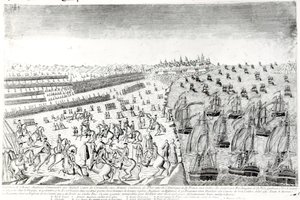 Surrender at Yorktown, 1781 by French School